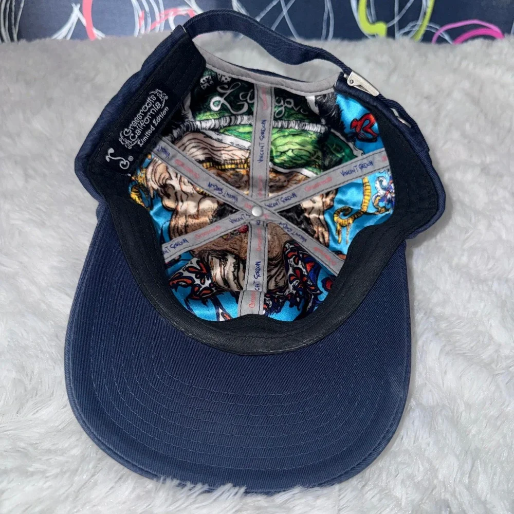Grassroots California Hat Mens OSFA Navy New Melting Logo Limited Edition Strap